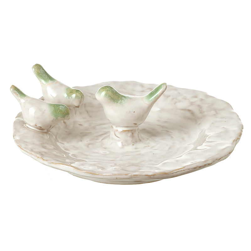 CERAMIC BIRD DISH