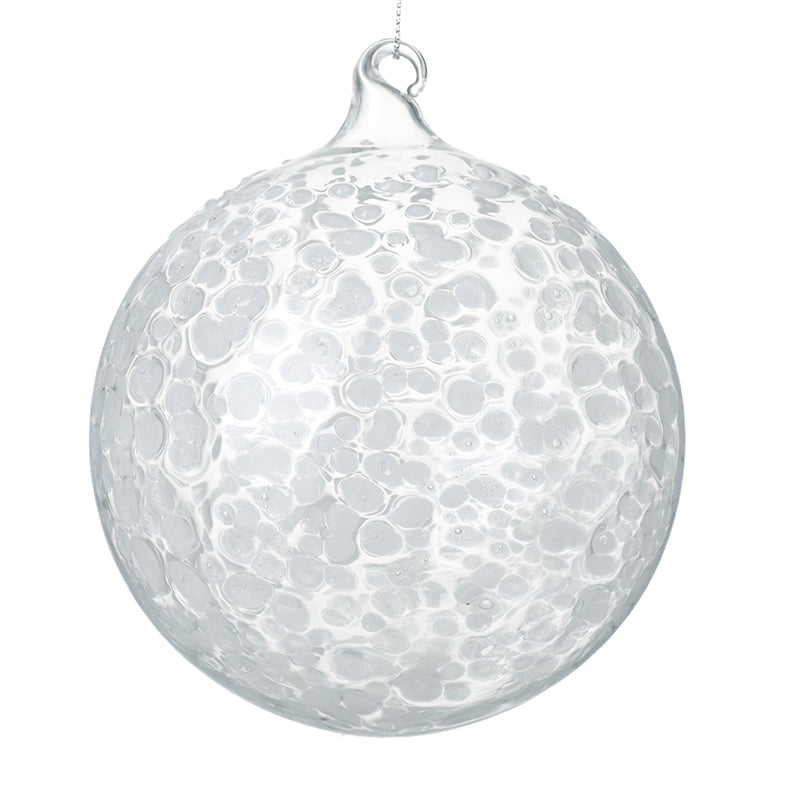 Clear & Mottled Glass Bauble