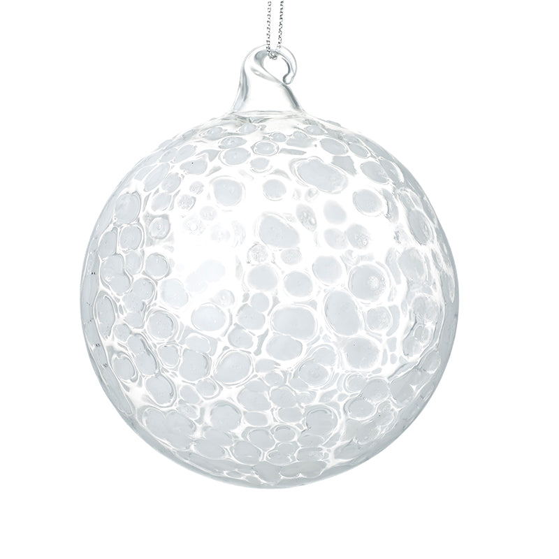 Clear & Mottled Glass Bauble