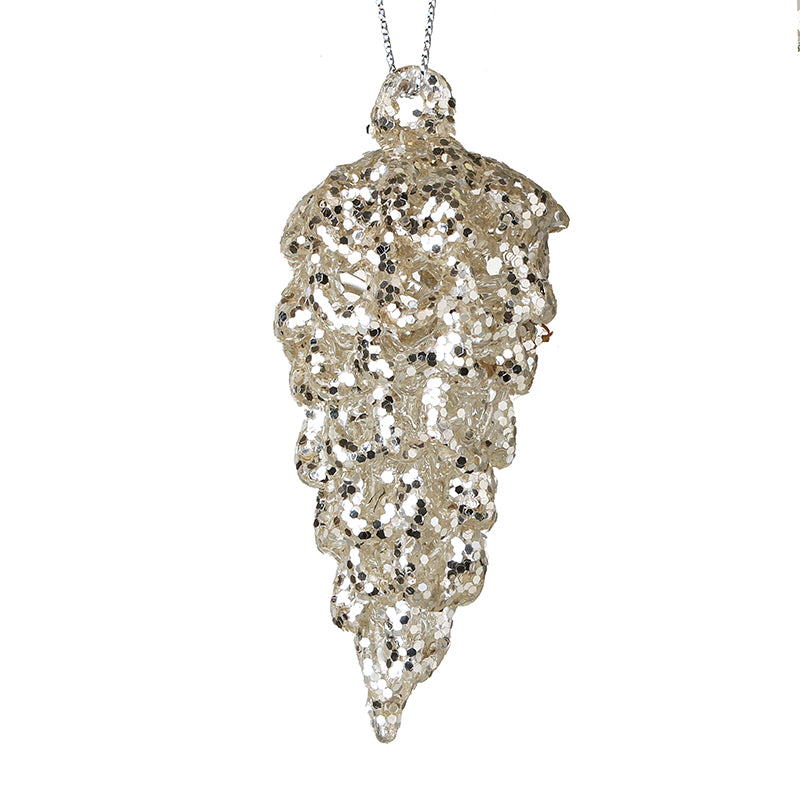 HANGING GLASS PINECONE
