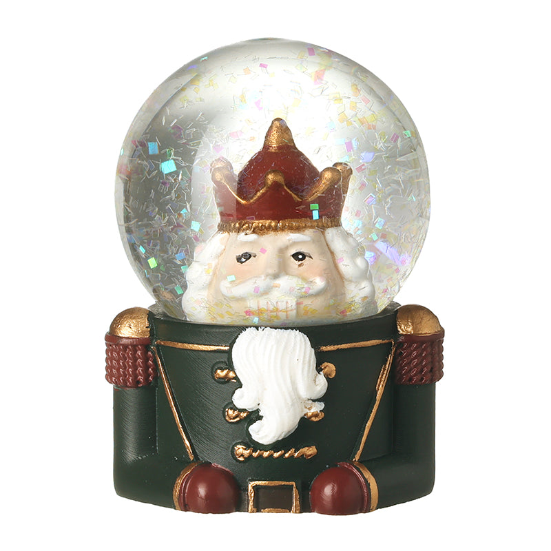 DARK GREEN RESIN SOLIDIER SNOW GLOBE SML