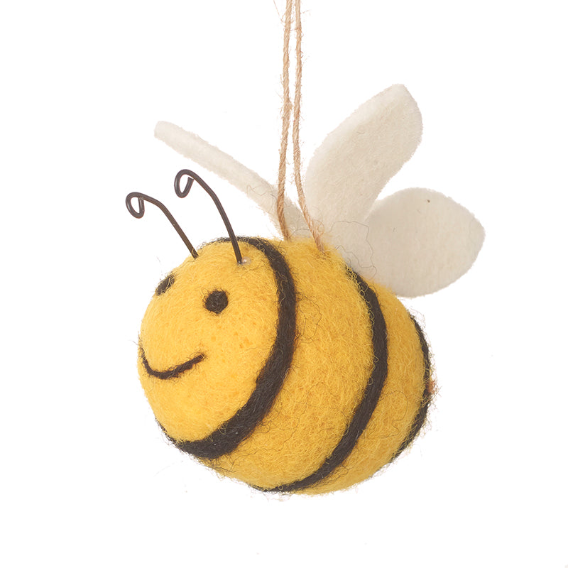 Hanging Woollen Bee Small