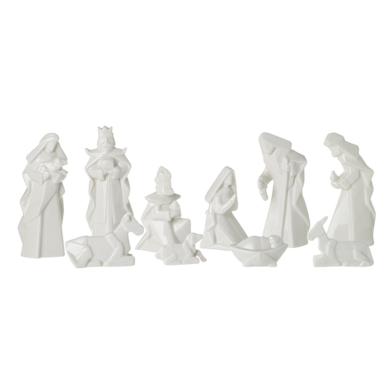 White Porcelain Nativity Set