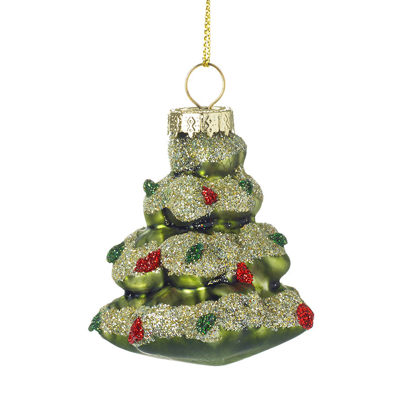 Green Glass Hanging Christmas Tree