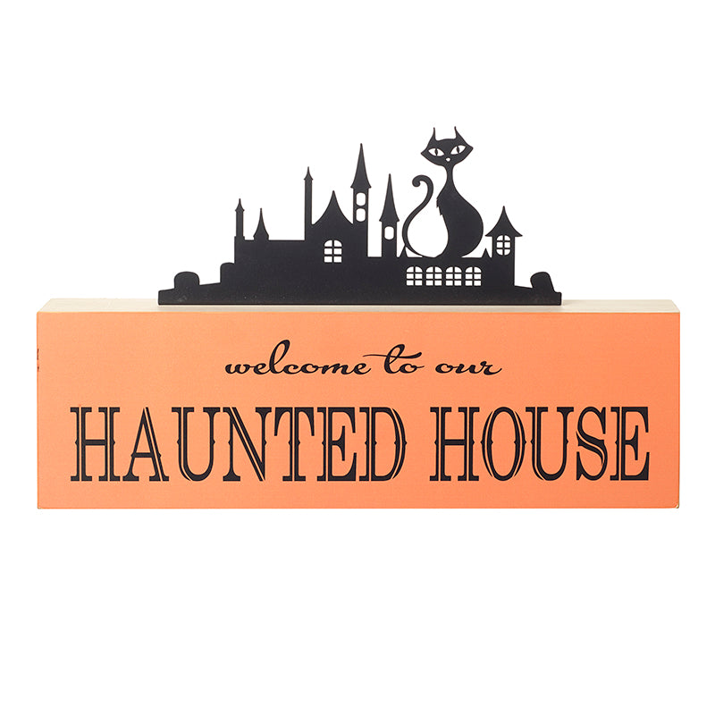 Haunted House Metal And Wood Table Top