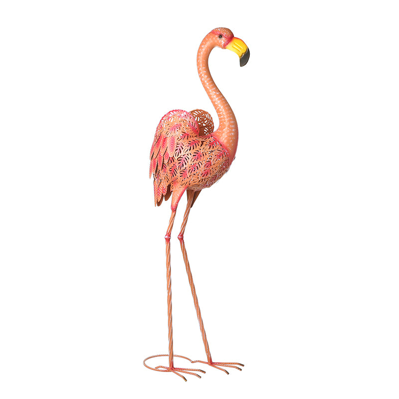 Standing Metal Flamingo Decoration