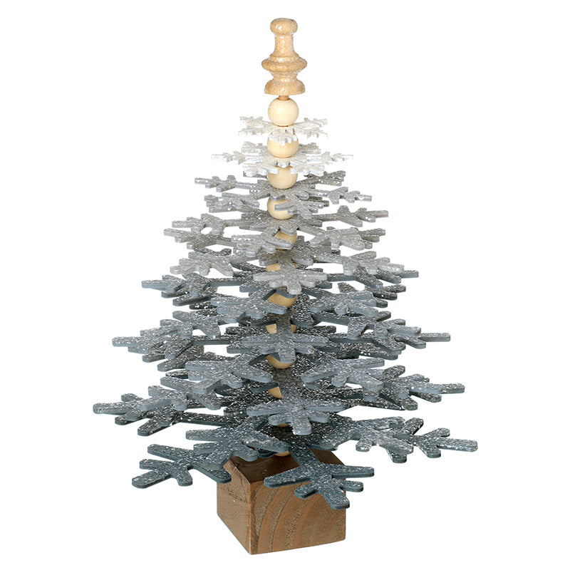 GREEN WOODEN CHRISTMAS TREE TABLE DECOR