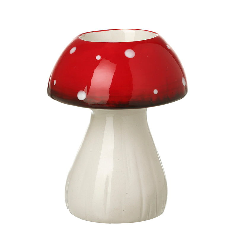 RED TOP MUSHROOM T LIGHT HOLDER