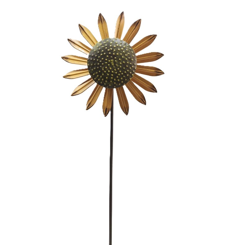 Ex-small metal sunflower windmill
