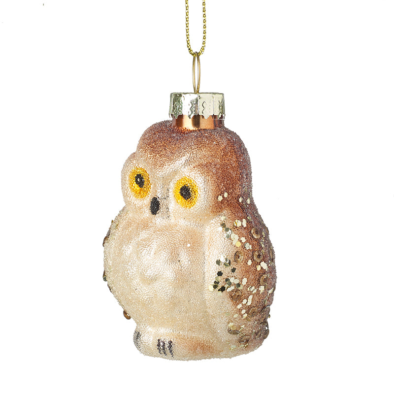 Glass Hanging Owl