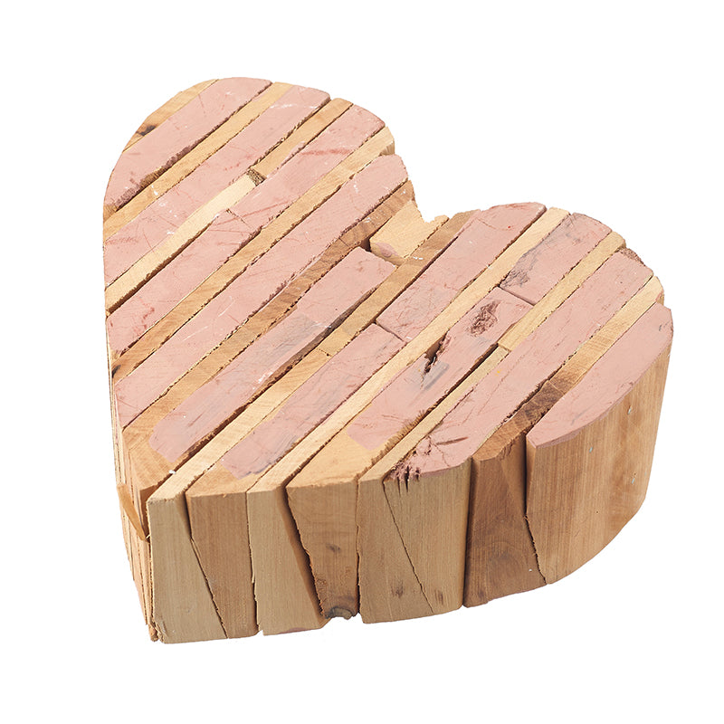 Sml Wooden Slice Heart