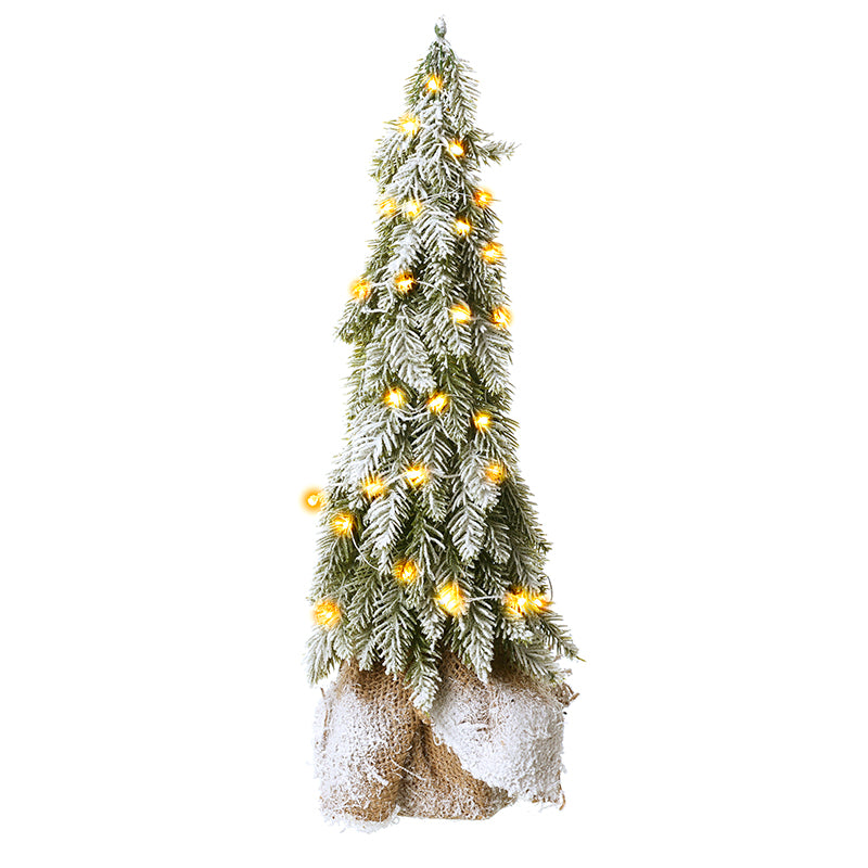 LED CHRISTMAS TREE WITH HESSIAN BASE