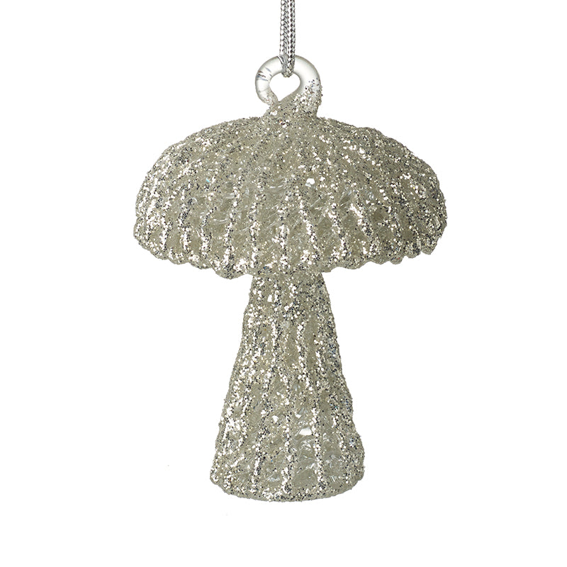 Glittery Glass Mushroom Hanger
