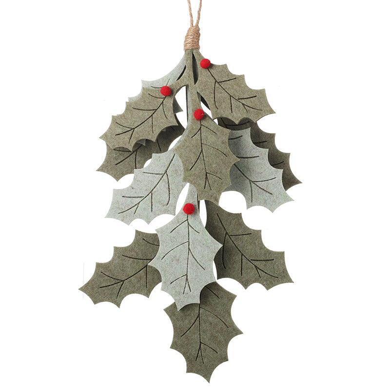 FELT HOLLY BUNCH HANGER