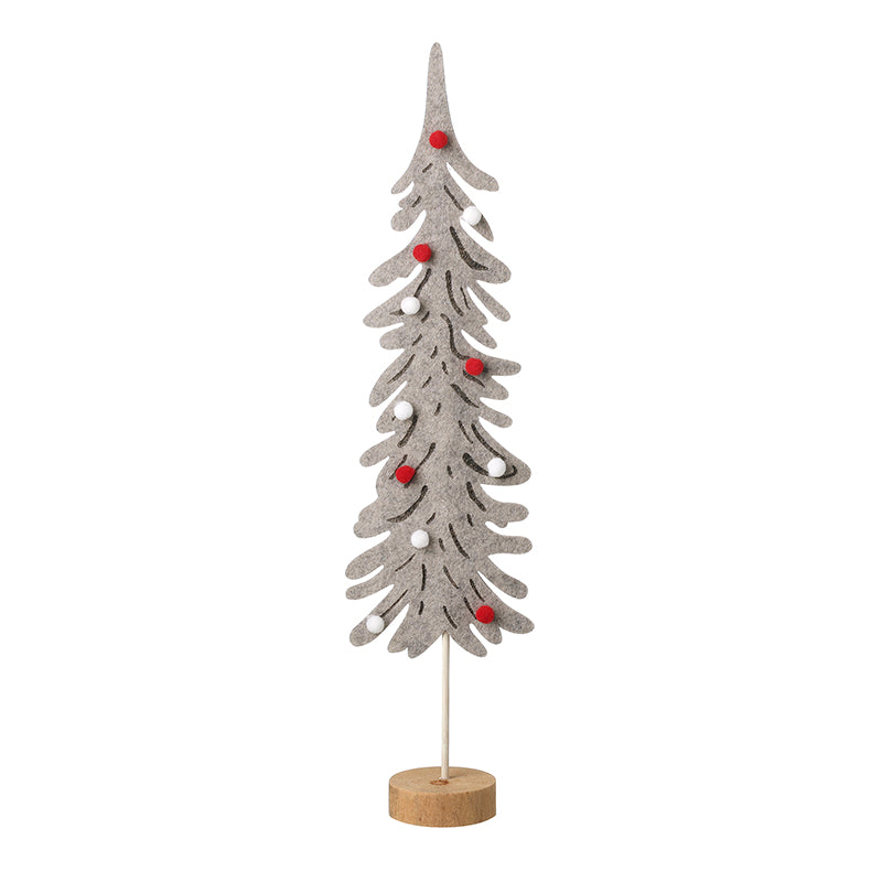 TALL FELT CHRISTMAS TREE STANDING DEC