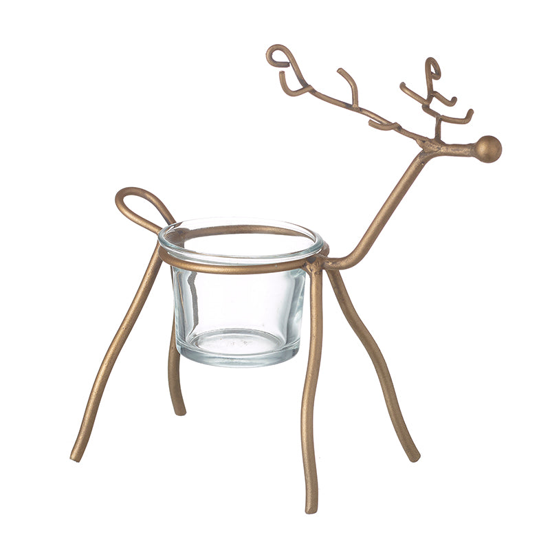 Metal Reindeer Tealight Holder