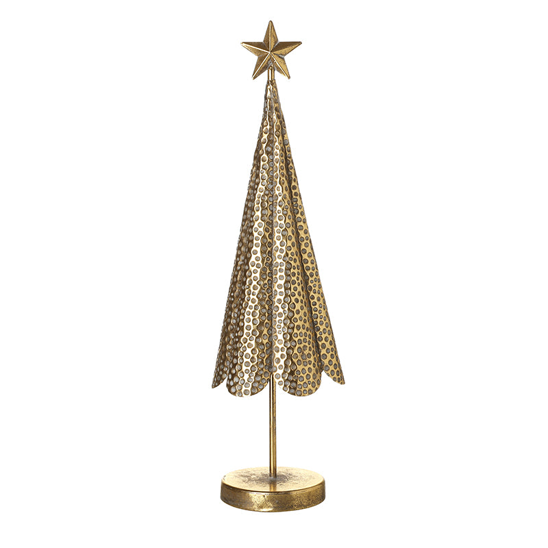 TALL GOLD DIMPLE TREE WITH STAR