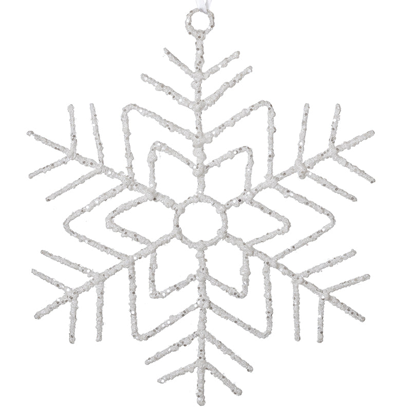 LARGE HANGING WHITE SNOWFLAKE