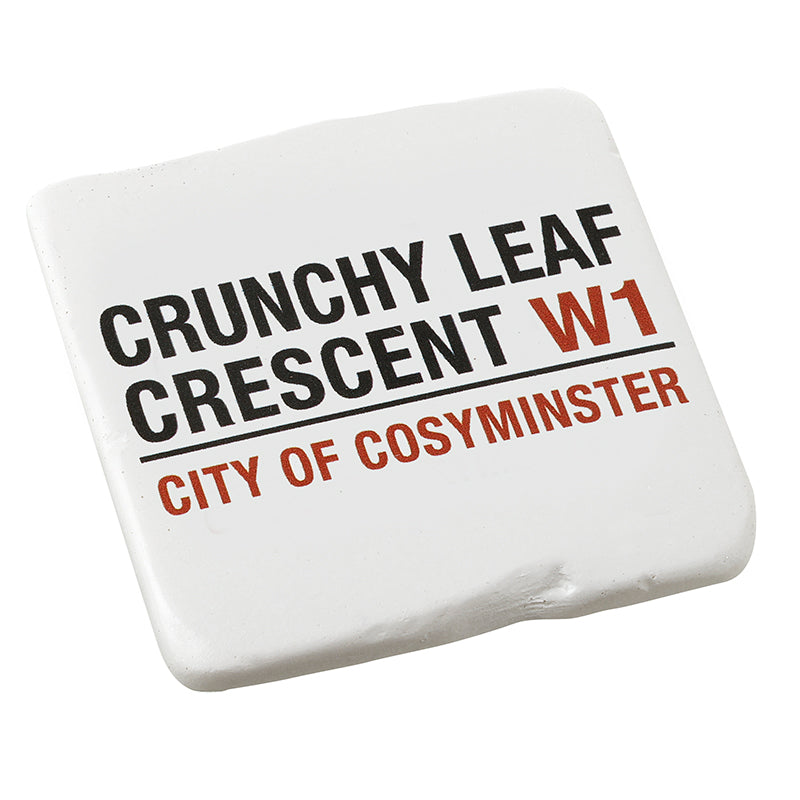 WHITE RESIN CRUNCHY LEAF CRES COASTER