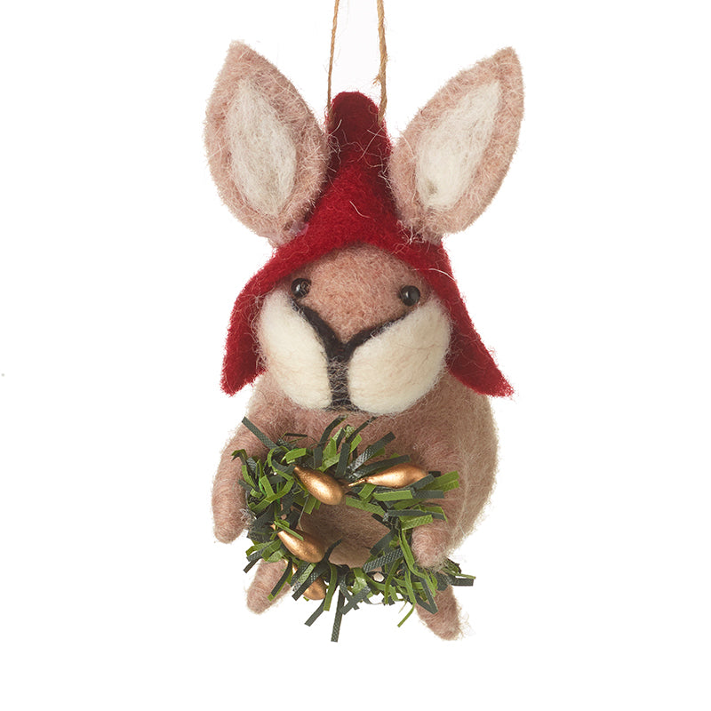 Festive Wool Rabbit Dec
