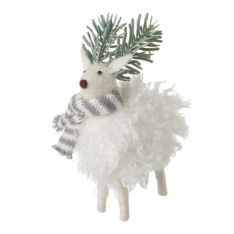 Wool Deer With Fir Antlers