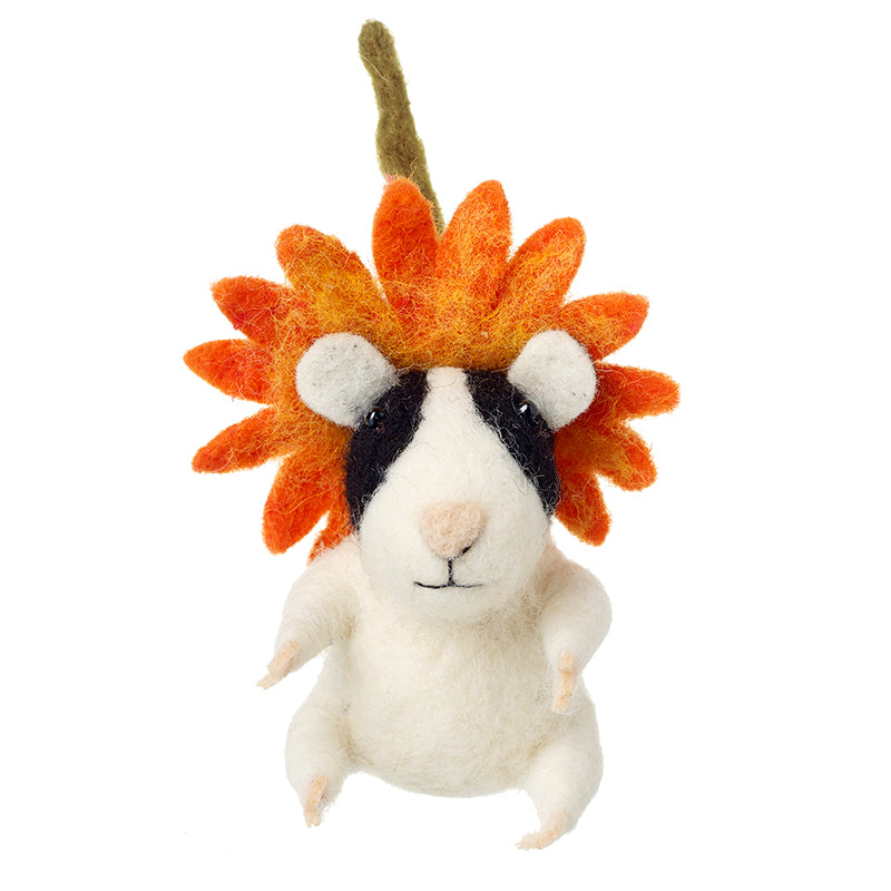 Felt Guinea Pig With Flower
