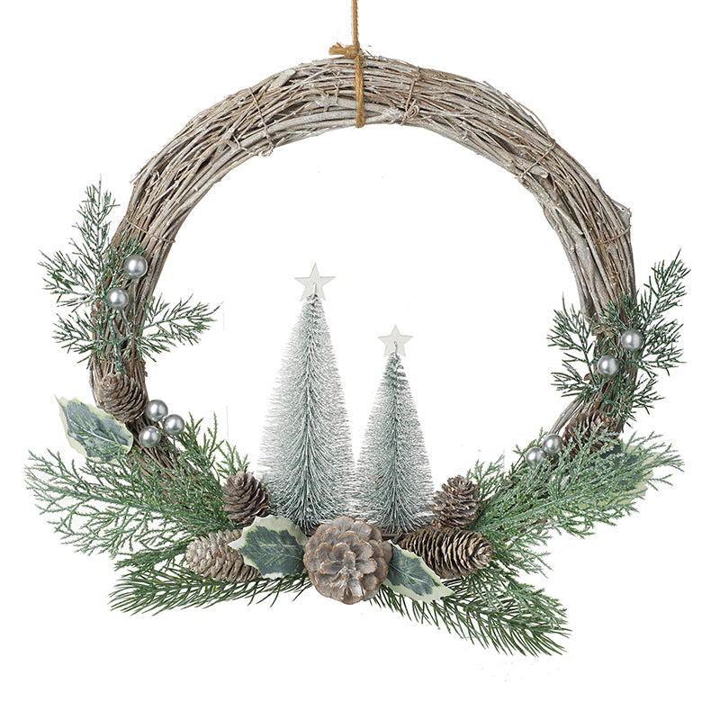 Grey Fir Tree Wreath