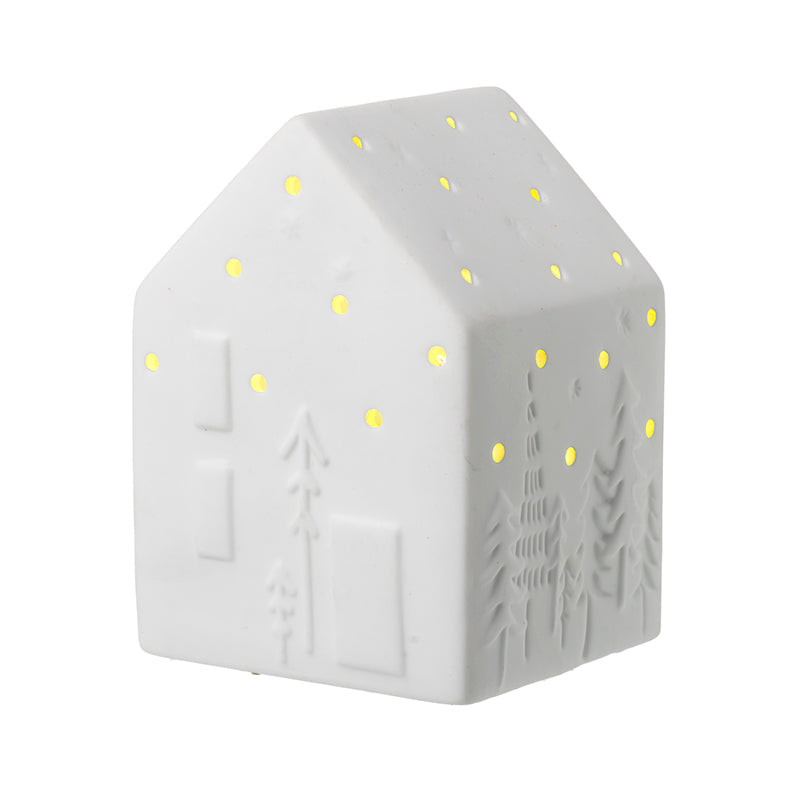 White Porcelain Light Up House