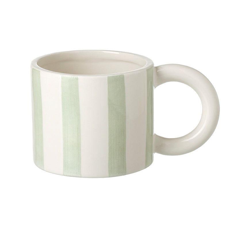 Blue & White Striped Mug