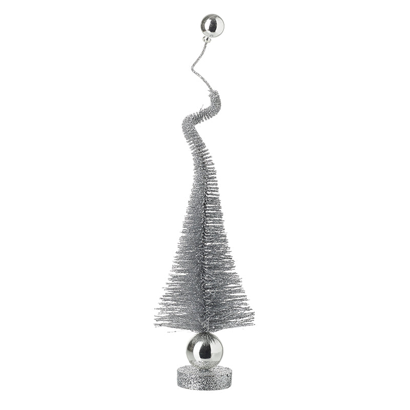 Silver Standing Tree With Silver Balls