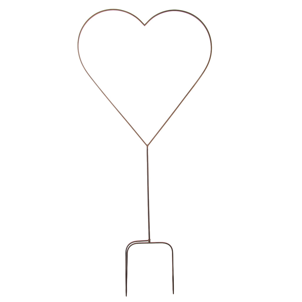 Med Metal Heart Garden Stake
