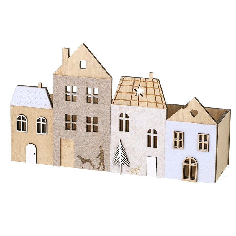 WOODEN STREET SCENE CONTAINER