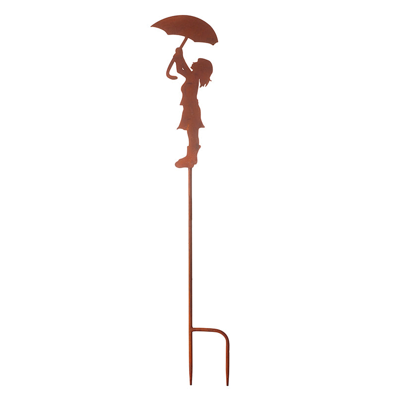 Child & Umbrella Garden Stake