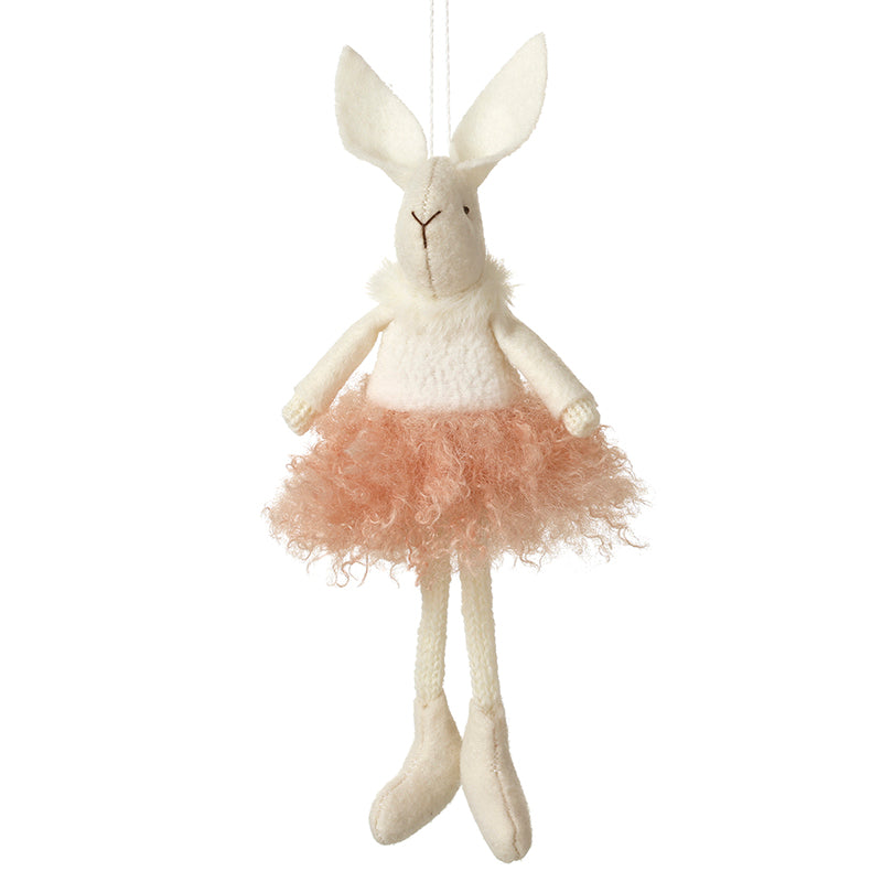 Rabbit With Pink Tutu With Dangly Legs