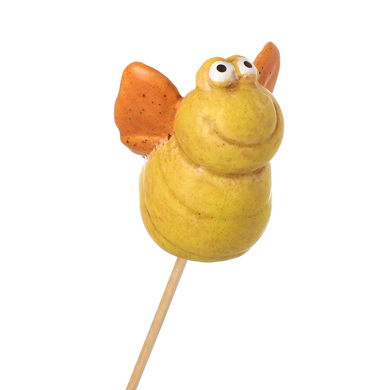 Yellow Butterfly On Stick