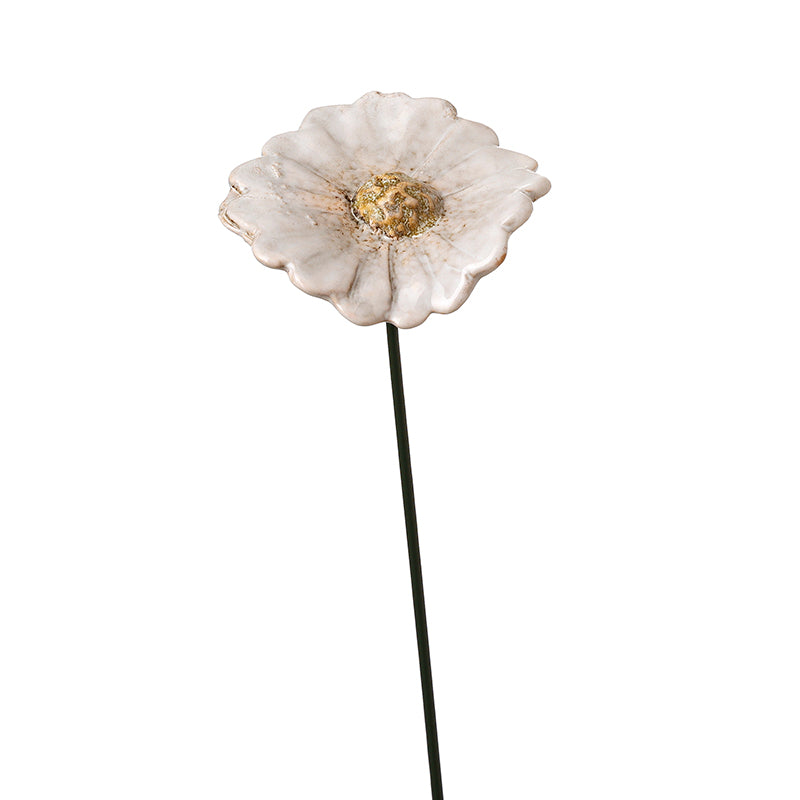 Ceramic Daisy On Stake