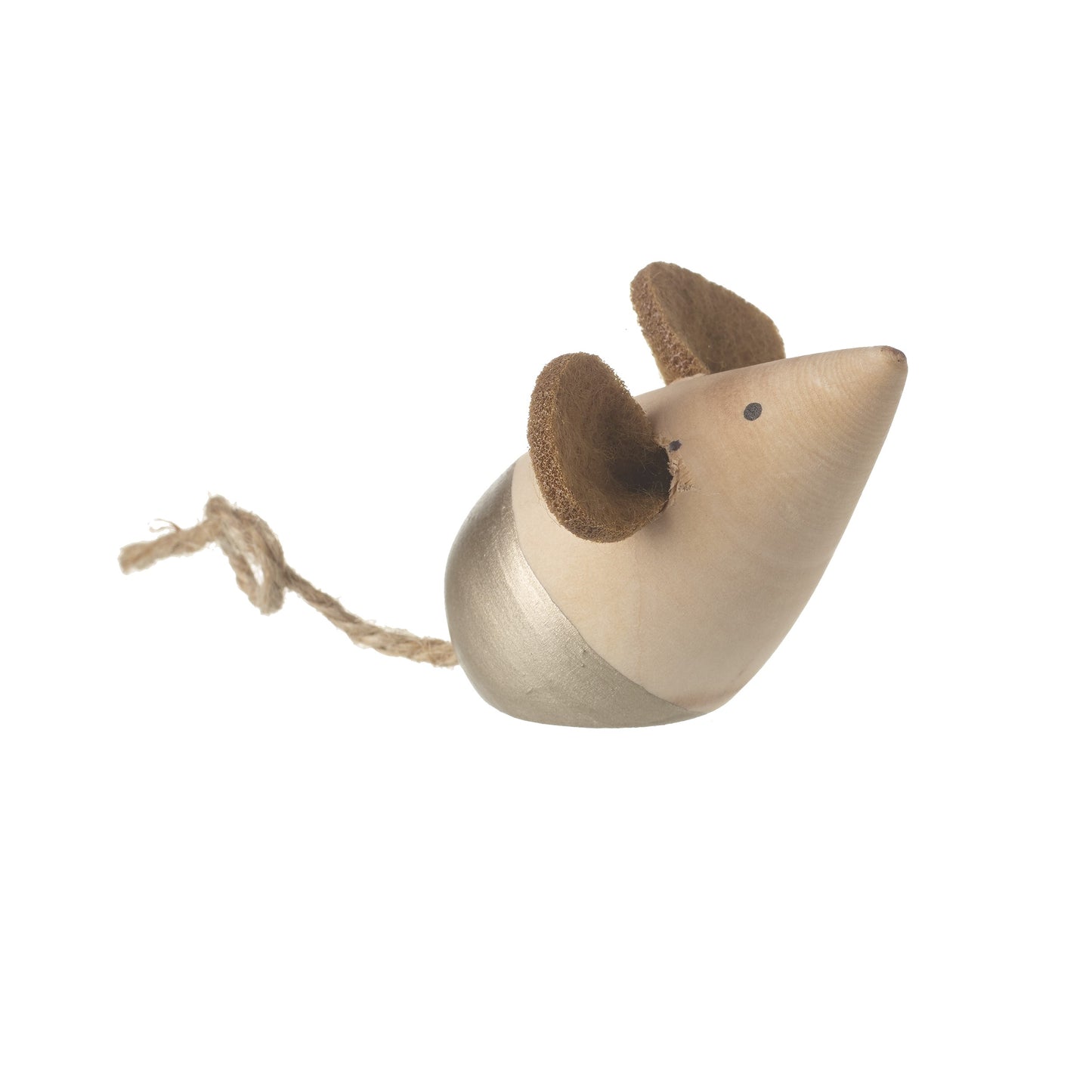 Sitting Wooden Golden Mouse