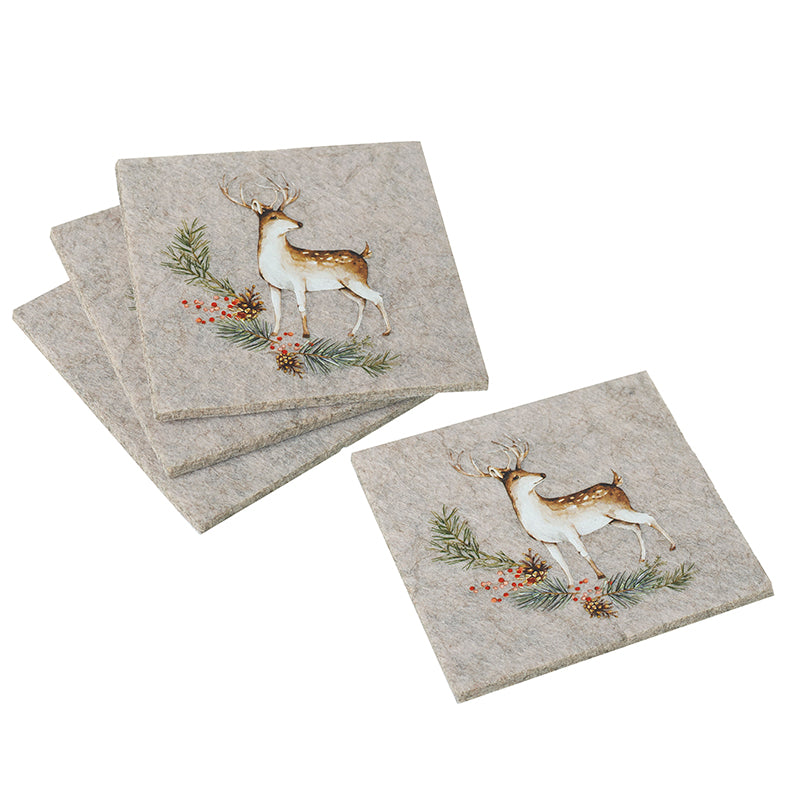 Deer Felt Coasters