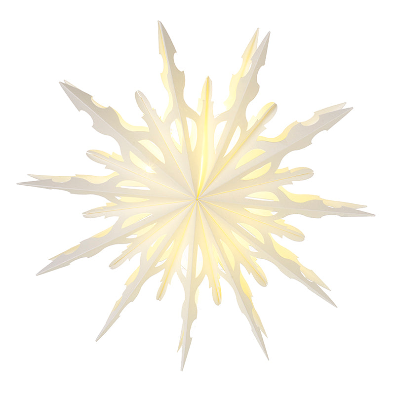 Hanging Paper Kirigami Snowflake Led