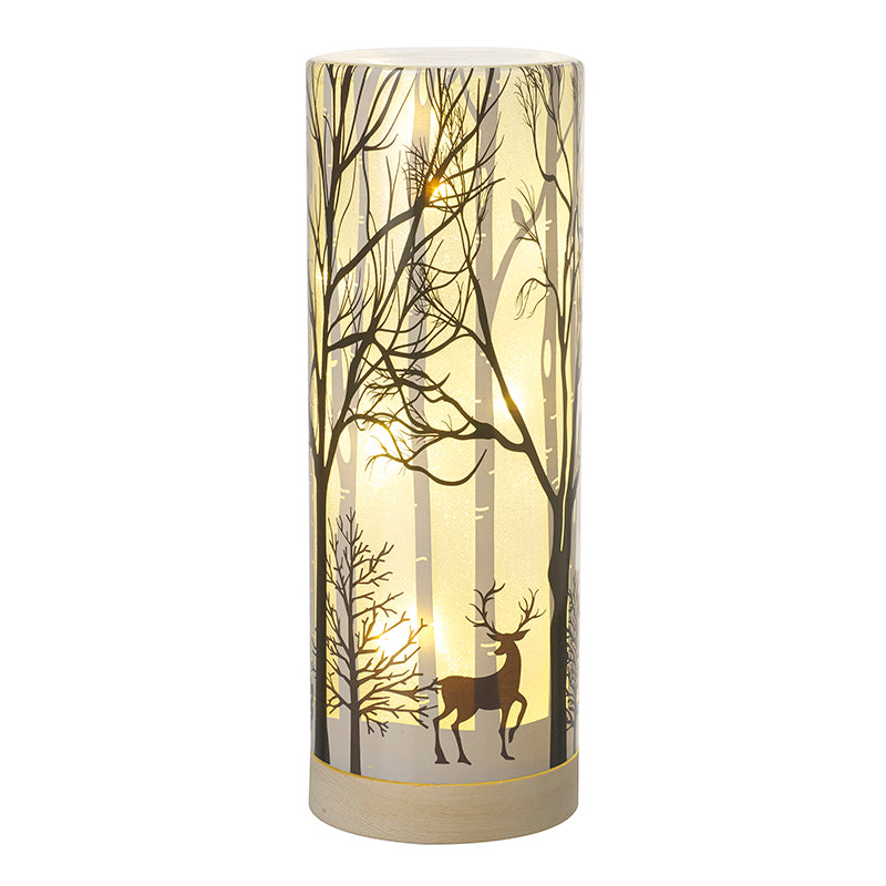 Large Glass Light Up Forest Scene