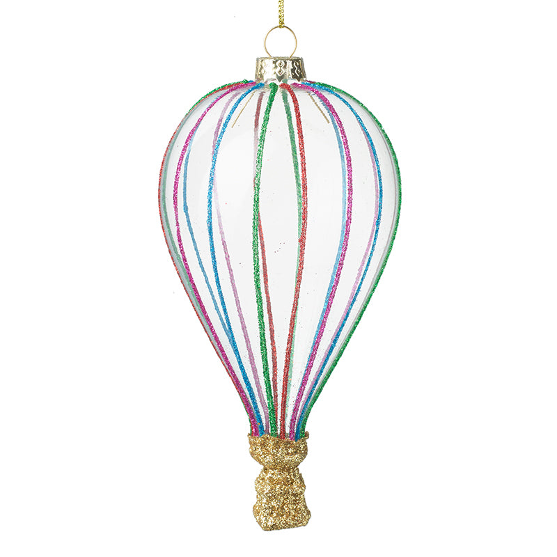Glass Hot Air Balloon Bauble Decoration