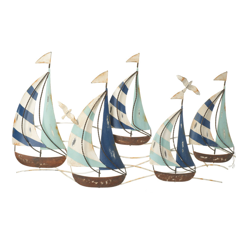 Metal Boats Wall Ornament