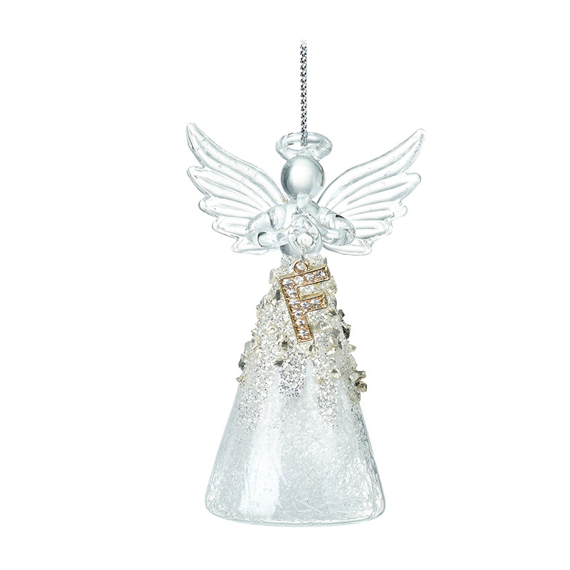 Glass Angel With Letter F