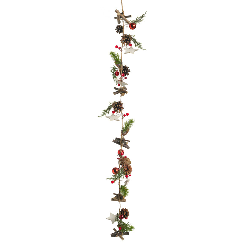 Woodland Fir Berry Star Garland