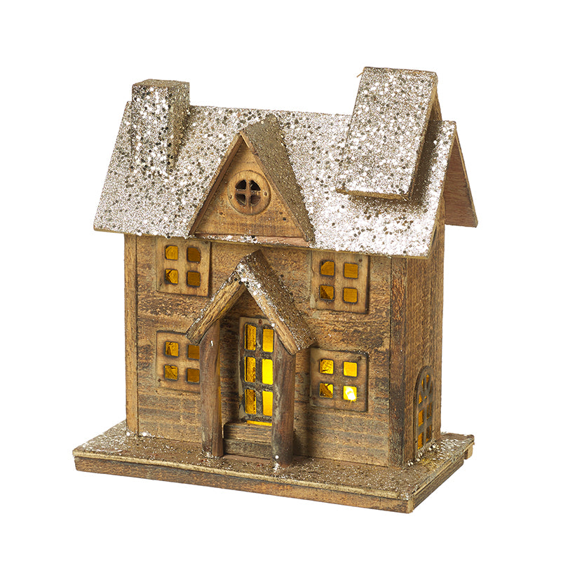 Wooden Light-Up House