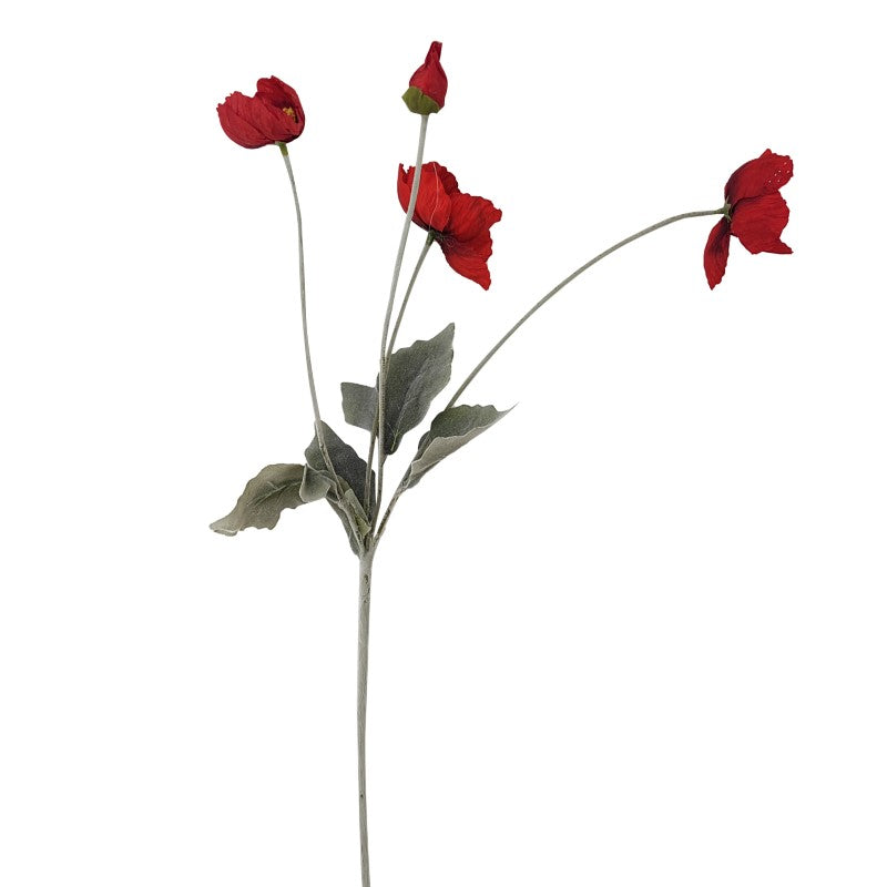 Red Poppy Spray