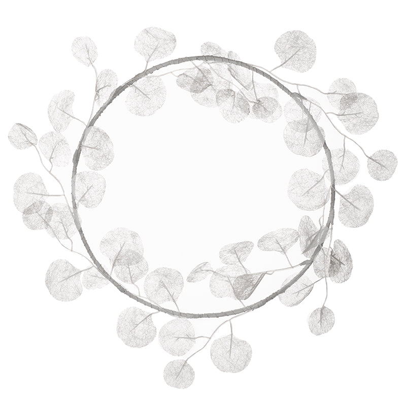 Small White Leaf Hoop
