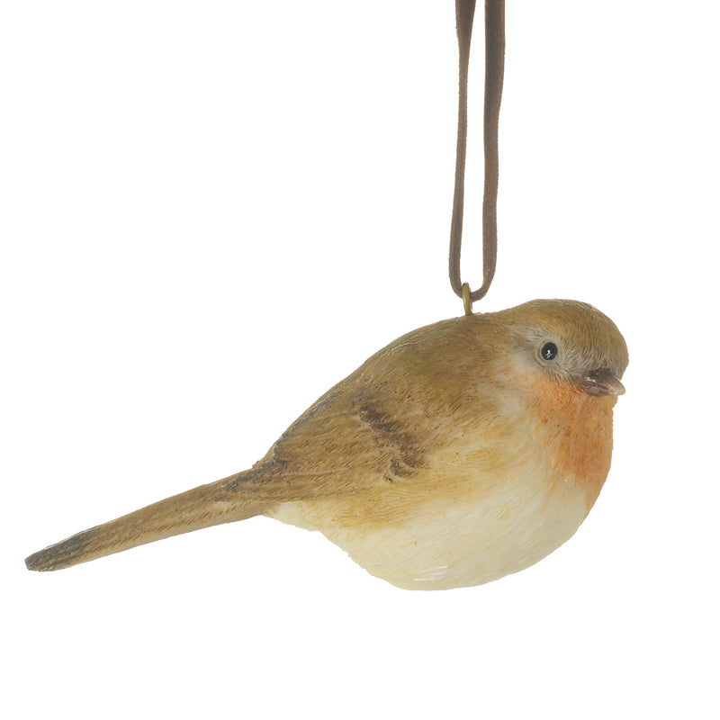 Hanging Resin Robin Decoration