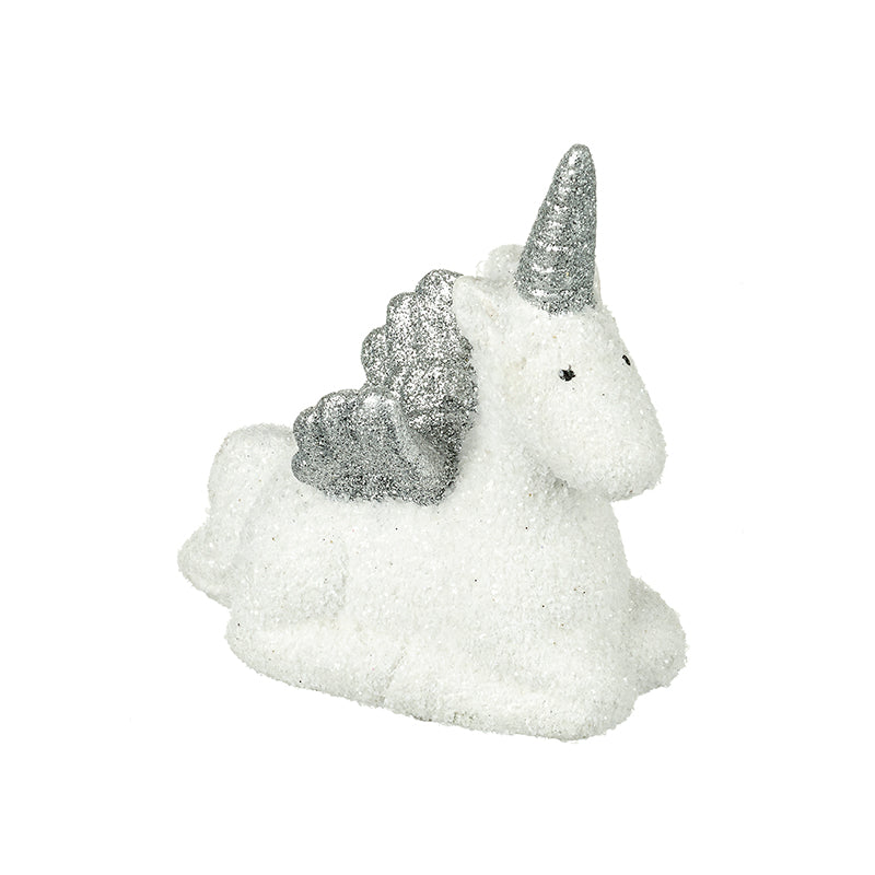 Kneeling Unicorn With Silver Horn