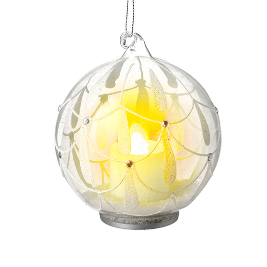 Hanging Bauble With Led Candle